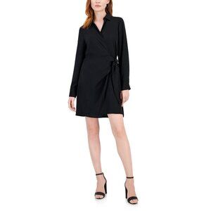 INC International Concepts Petite Long Sleeve Collared Waist Tie Dress NWT
